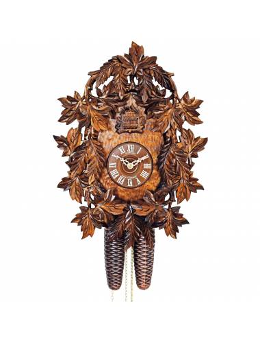 Heavily carved Cuckoo clock with hand painting