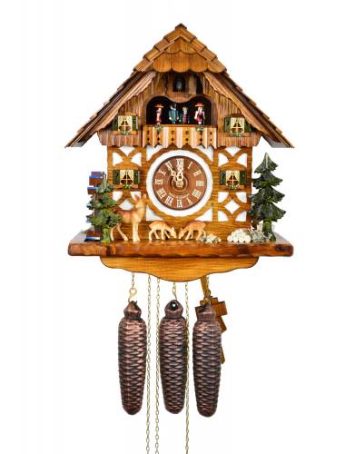 Cuckoo clock with Mill Wheel and Bambi Deer
