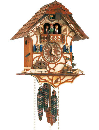 Chalet Cuckoo clock with Wood chopper