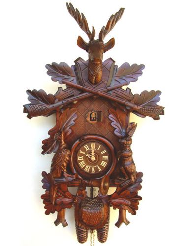 Eight day carved Cuckoo clock