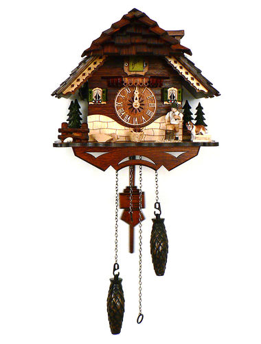 Quartz Cuckoo clock with Wood chopper