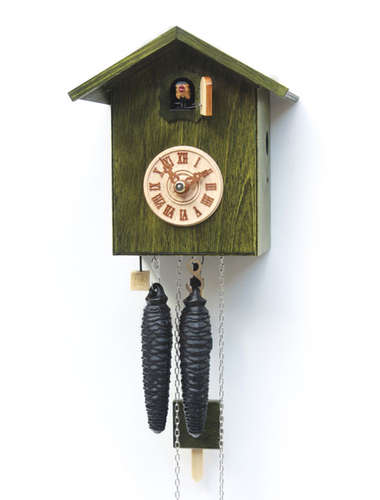 Simple design, green Cuckoo clock