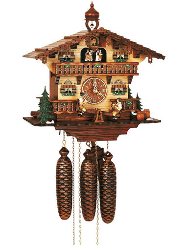 Bavarian style Cuckoo clock with Beer drinkers