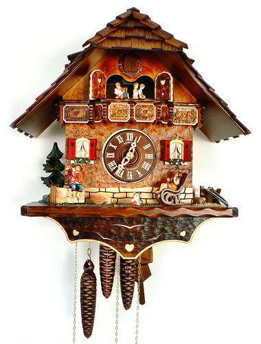 Cuckoo clock with children playing music